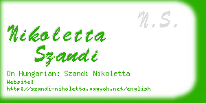 nikoletta szandi business card